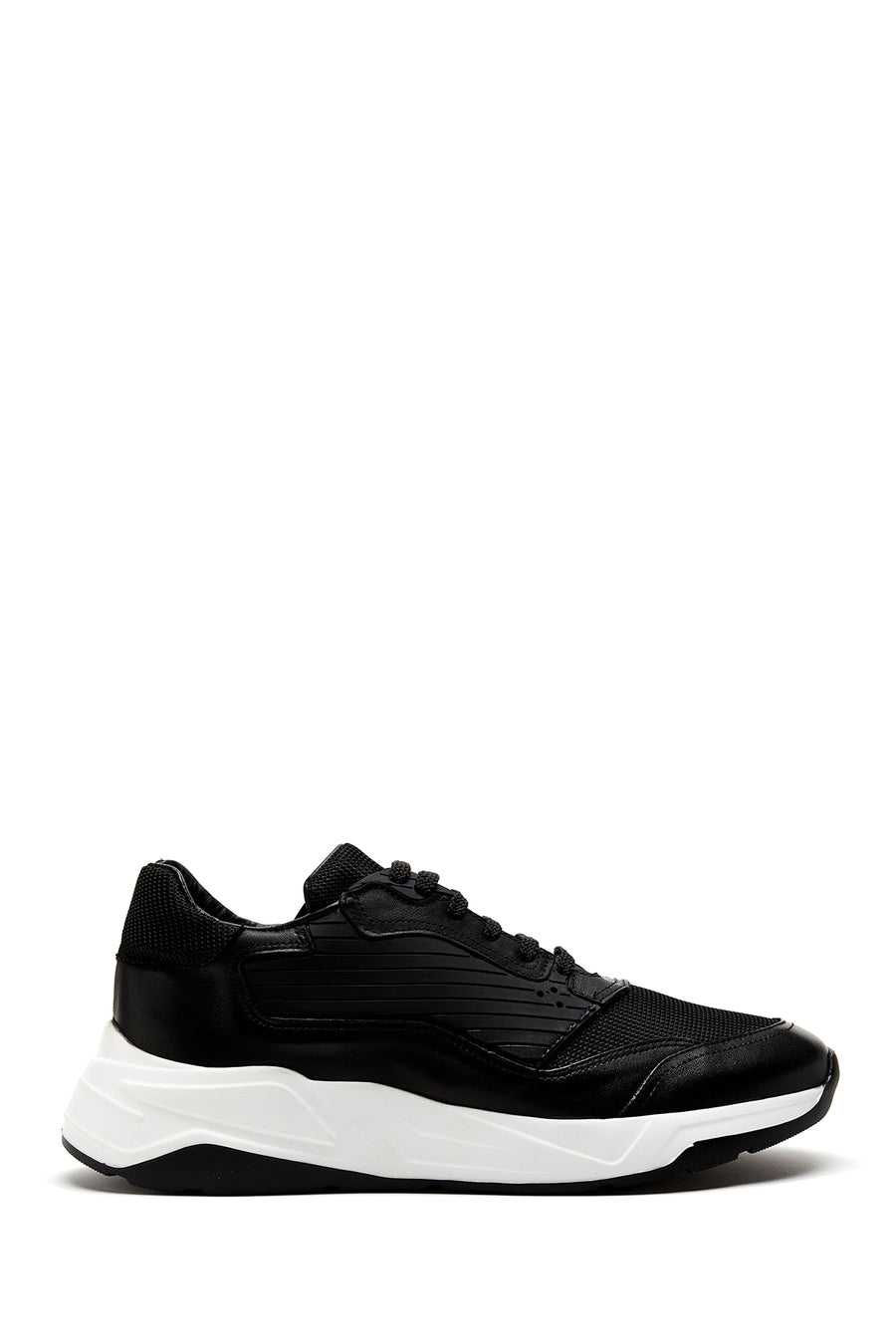 Erkek Siyah Deri Sneaker 22SFD615314 | Derimod