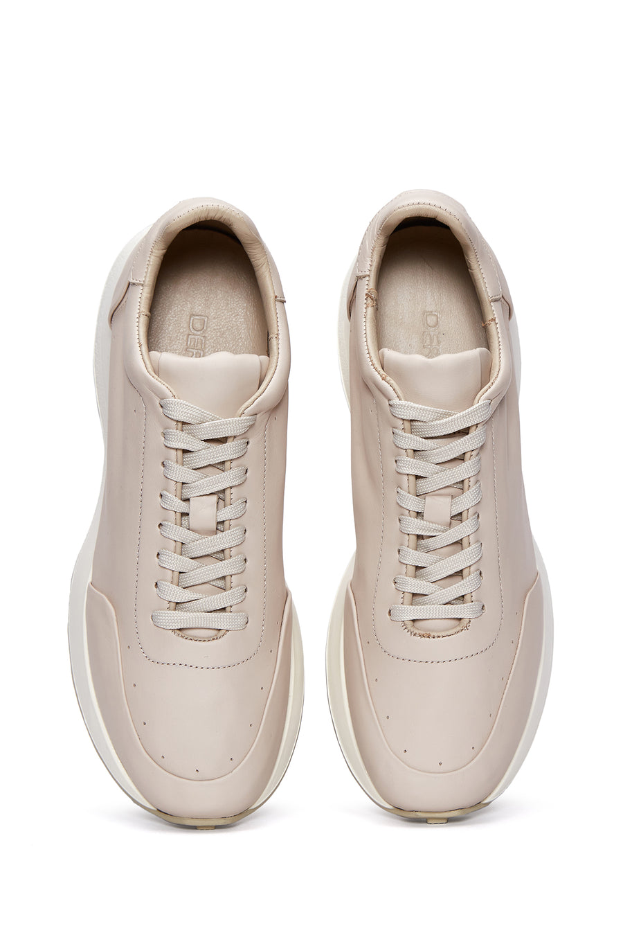 Erkek Bej Deri Sneaker