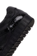Woman Black Leather Comfort Shoes | Derimod