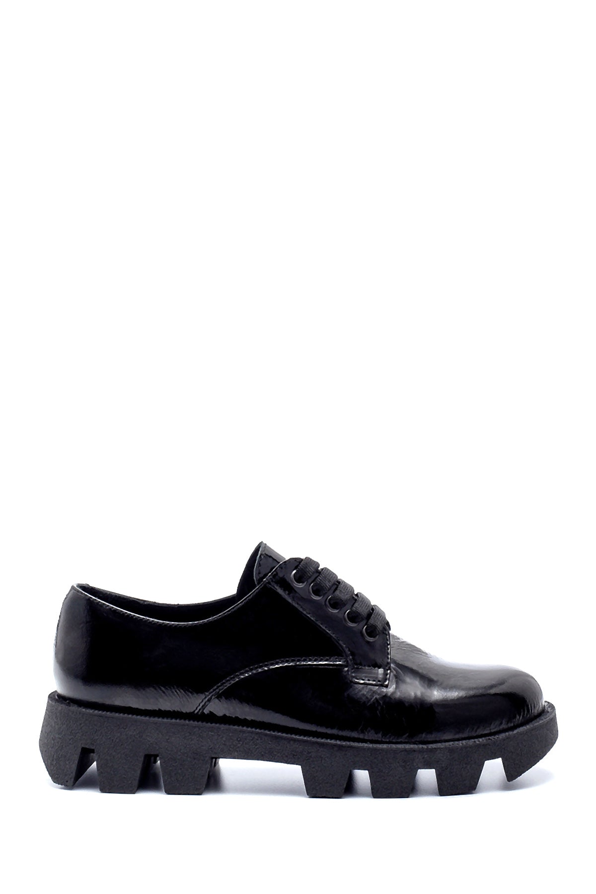 Women's Leather Patent Leather Thick Soled Oxford Shoes 20WFD240716 | Derimod
