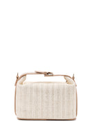 Women's Cream Long Straw Mini Handbag | Derimod