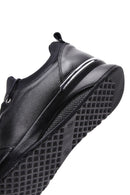 Women's Black Leather Casual Sneaker | Derimod