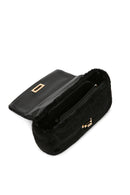 Women's Black Long Strap Plush Crossbody Bag | Derimod