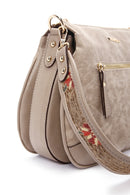 Women's Beige Long Strap Nubuck Crossbody Bag | Derimod