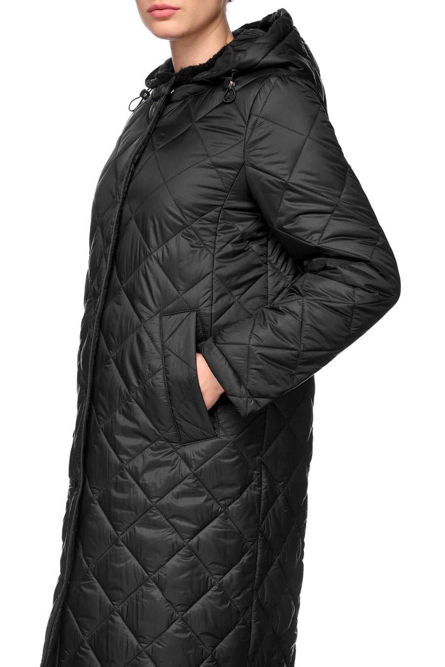 Geox Women's Black Xhup, Amabel Hooded Coat
