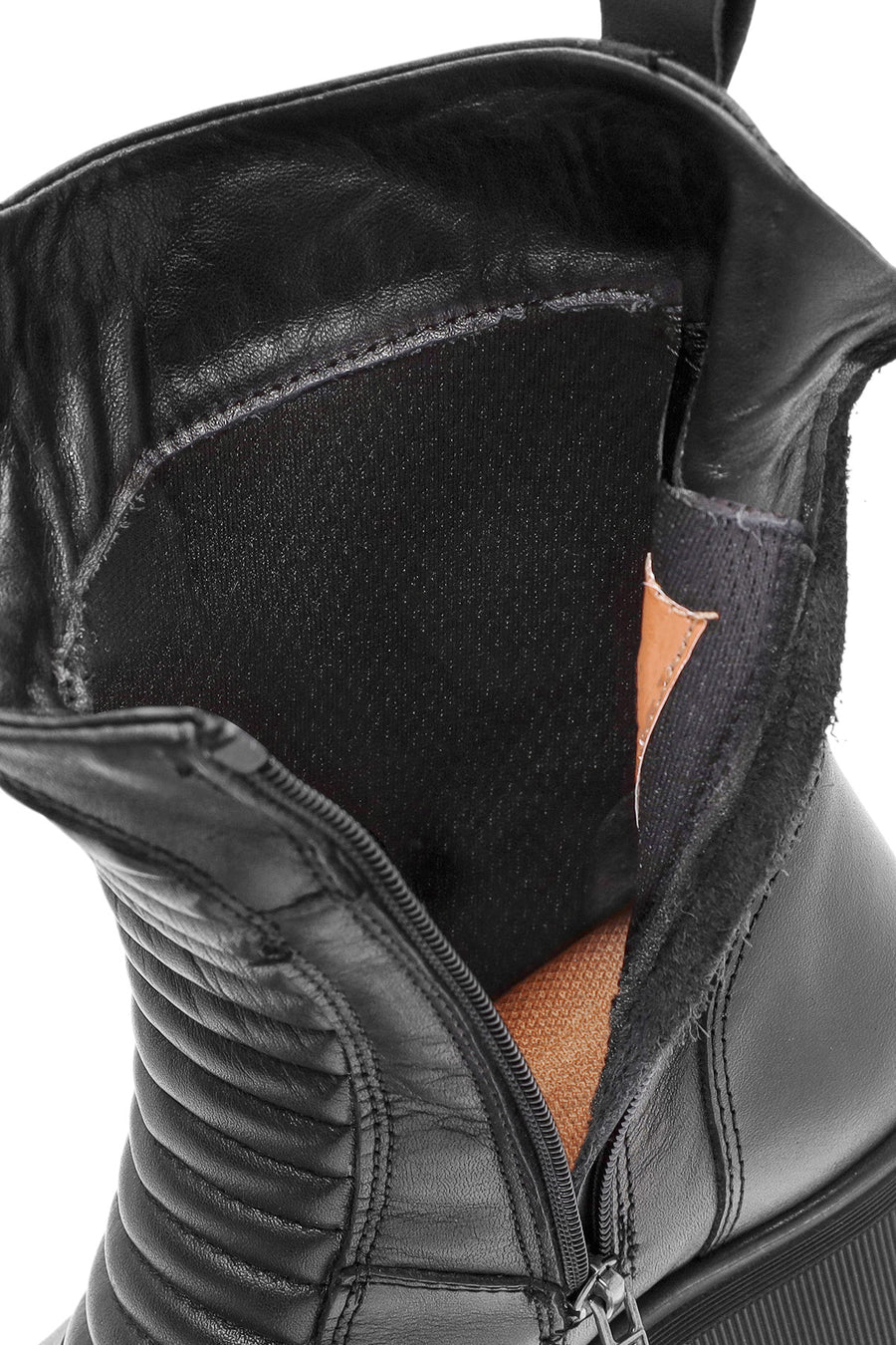 Harley Davidson Women's Black Fork Zipper Leather Boots