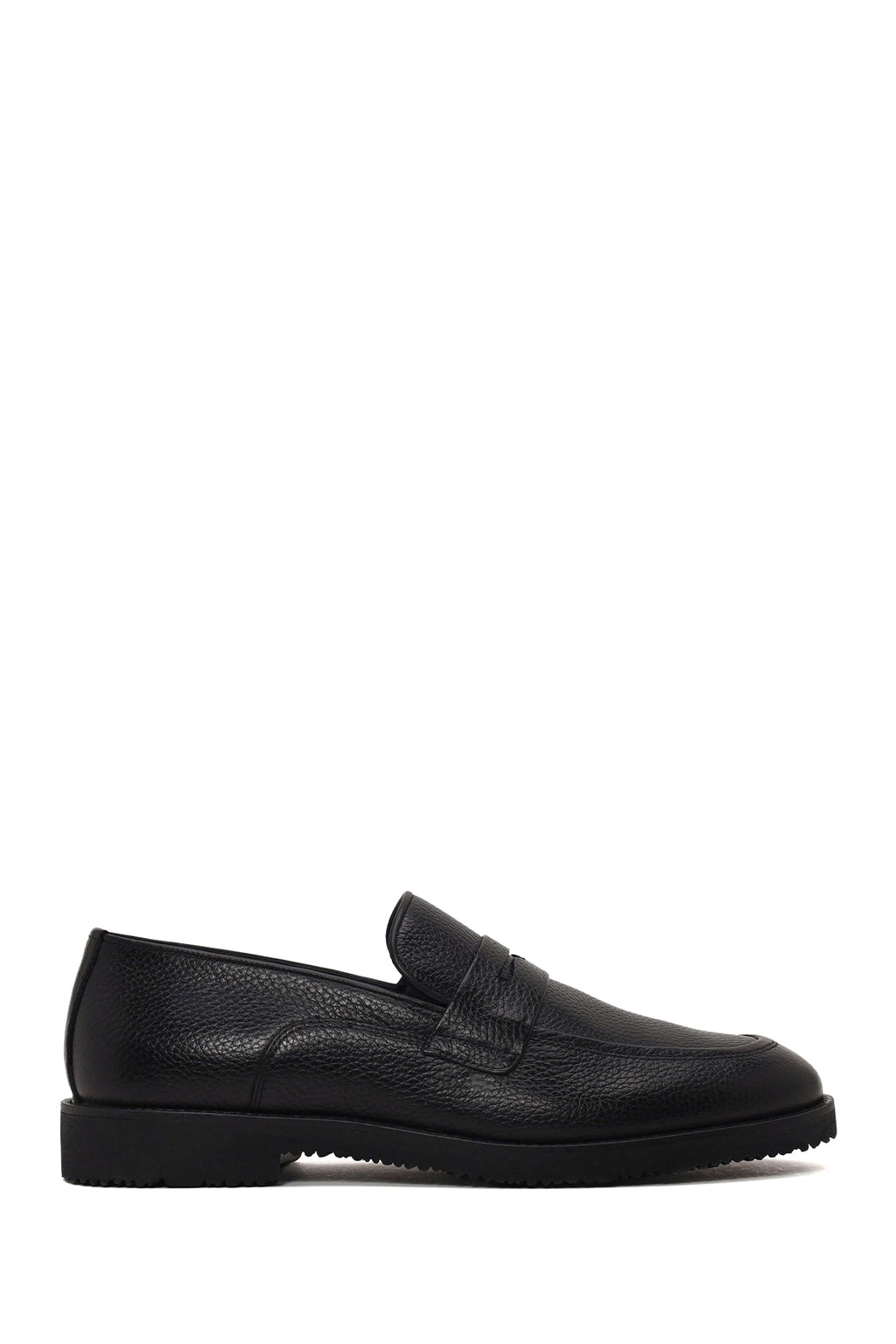Erkek Siyah Deri Klasik Loafer