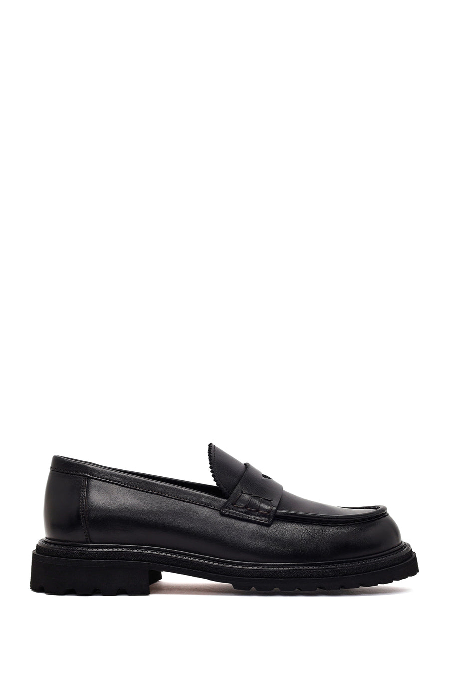 Erkek Siyah Deri Casual Loafer WM750023DV | Derimod