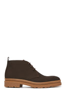 Men's Brown Nubuck Leather Boots | Derimod