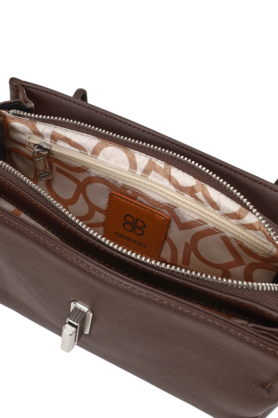 Woman Brown Long-Strap Shoulder Bag