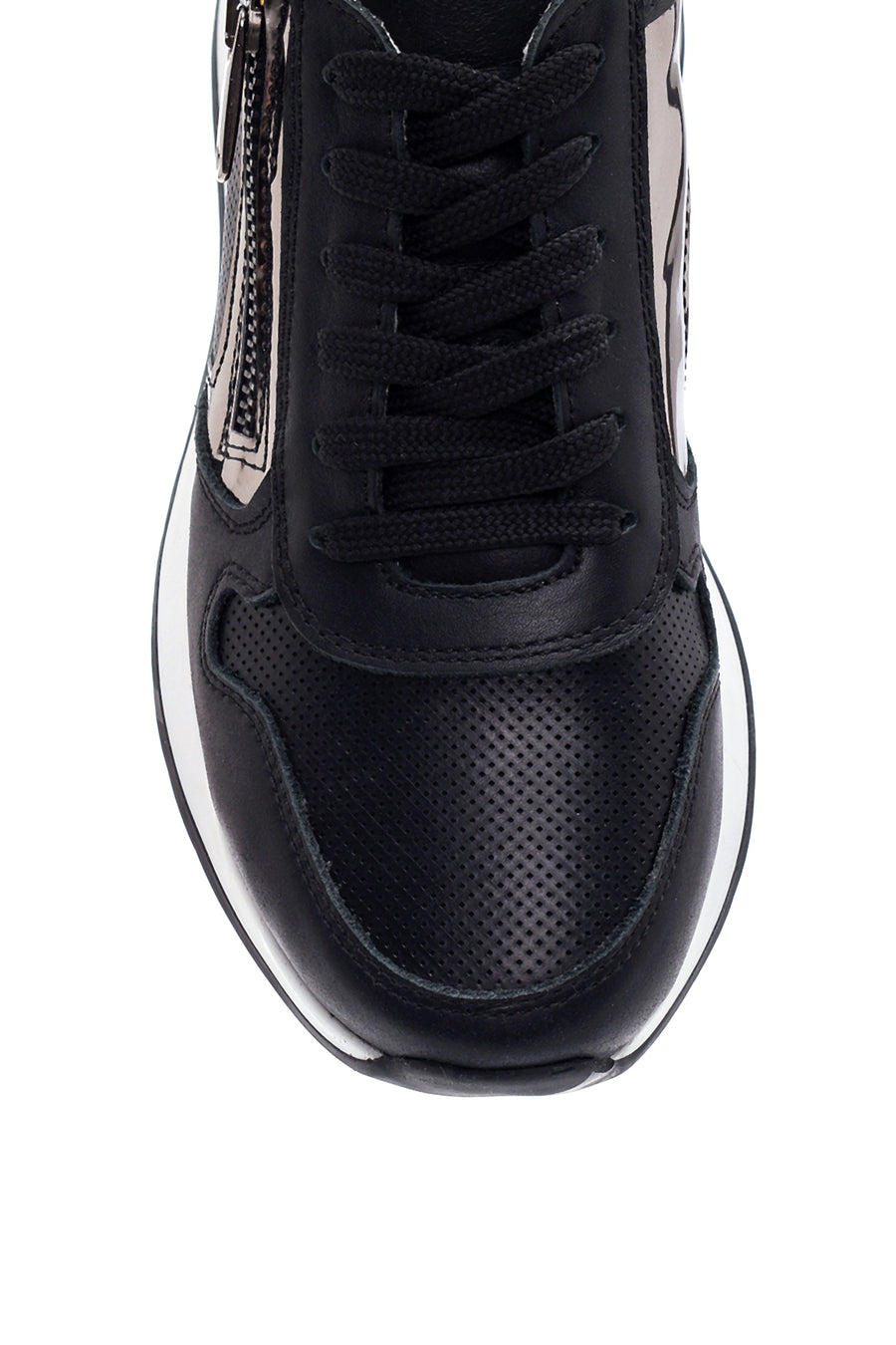 Kadın Deri Fermuarlı Sneaker