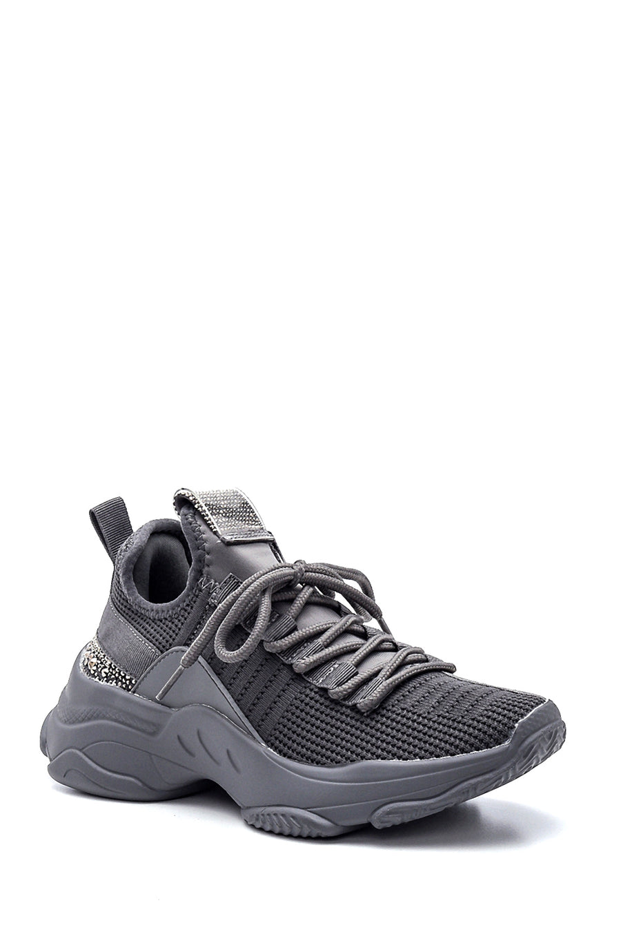 Women's Gray Stone Thick Soled Sneaker