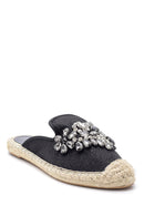 Women's Stone Embroidered Slippers | Derimod