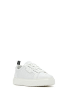 Men's White Lace-up Leather Sneaker | Derimod