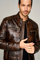 Wilkins Men's Leather Jacket | Derimod