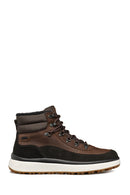 Geox Men's Brown Granito + Grip Abx Laced Waterproof Leather Casual Boots | Derimod