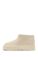 Women's Cream Furry Teddy Boots | Derimod