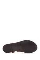 Women's Tan Leather Bodrum Sandals | Derimod