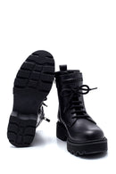 Women's Leather Zippered Boots | Derimod