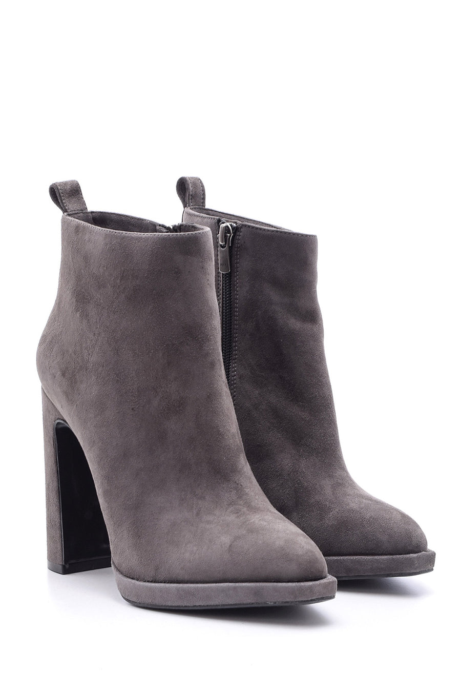 Women's Heeled Suede Leather Boots