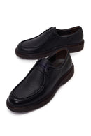 Male Black Lace-up Leather Casual Shoes | Derimod