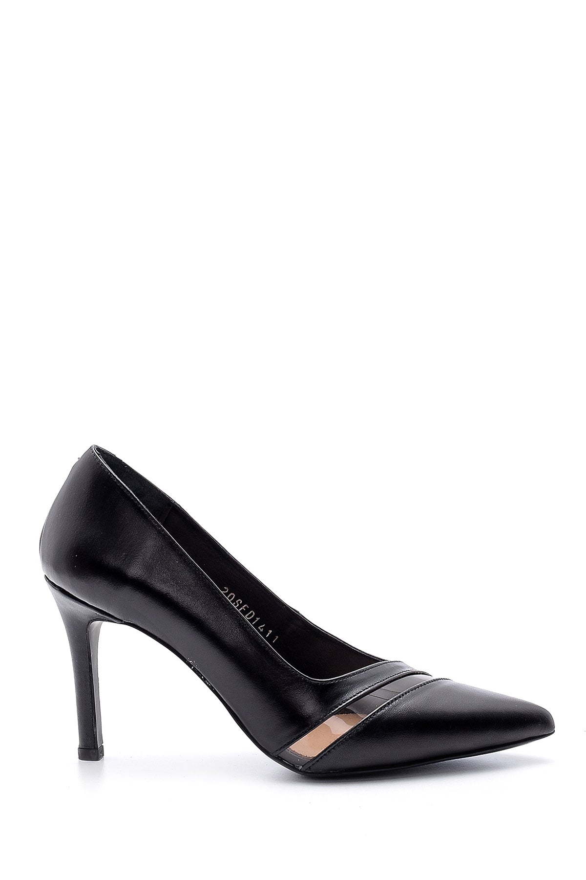 Women's Transparent Detailed Leather Stiletto 20SFD141118 | Derimod