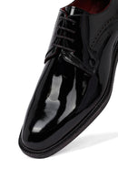 Men's Black Lace-up Patent Leather Classic Shoe | Derimod