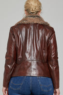 Rebecca Women's Leather Jacket | Derimod