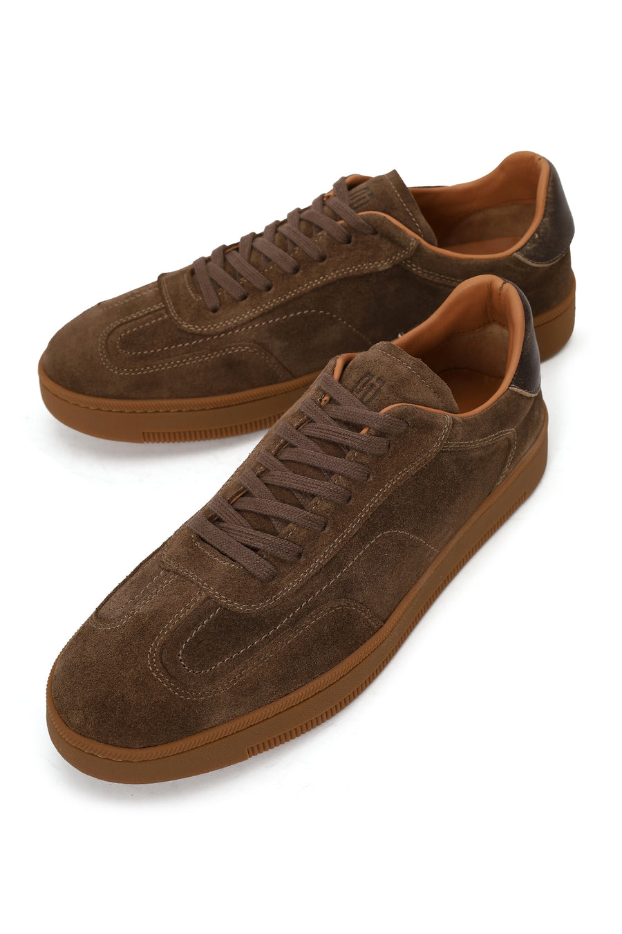 Erkek Taba Bağcıklı Kalın Tabanlı Süet Deri Sneaker