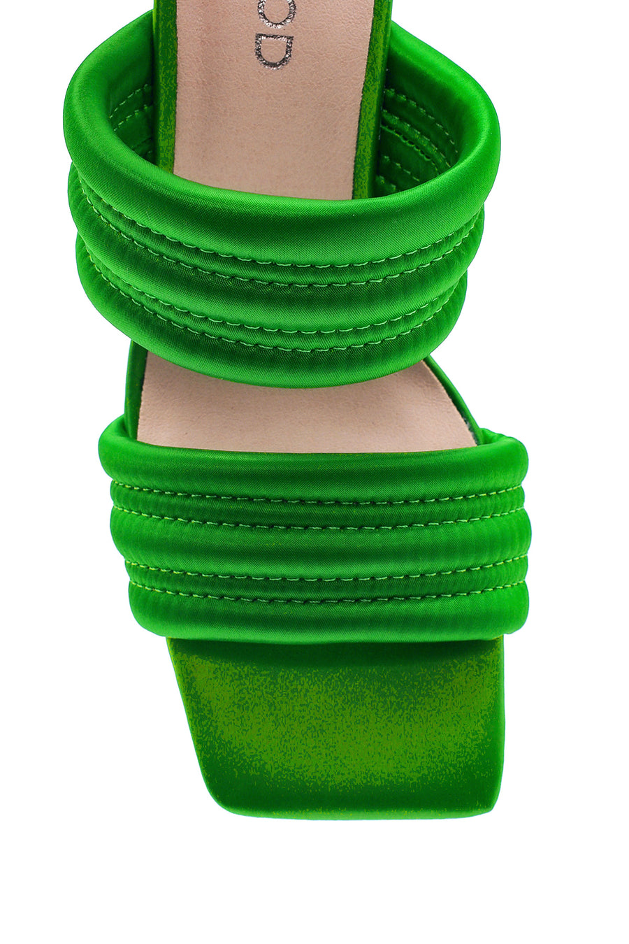 Women's Green Heeled Slippers