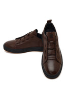 Male Brown Lace-Up Leather Sneaker | Derimod