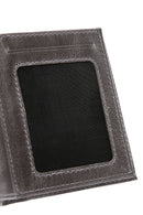 Men's Gray Leather Wallet | Derimod