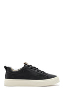 Men's Black Lace-up Leather Sneaker | Derimod