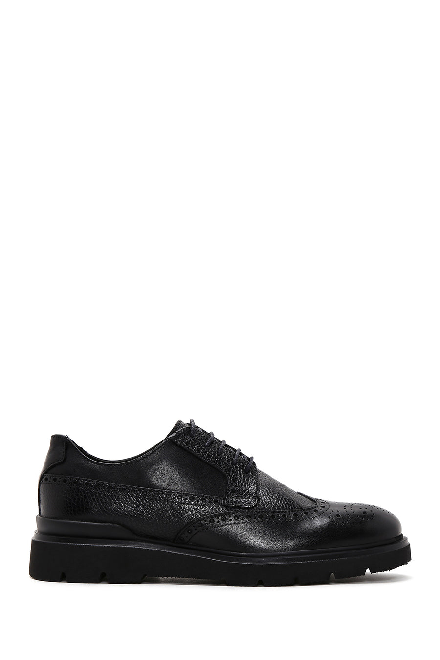 Men's Black Lace Up Leather Casual Shoes 25WFD610818 | Derimod