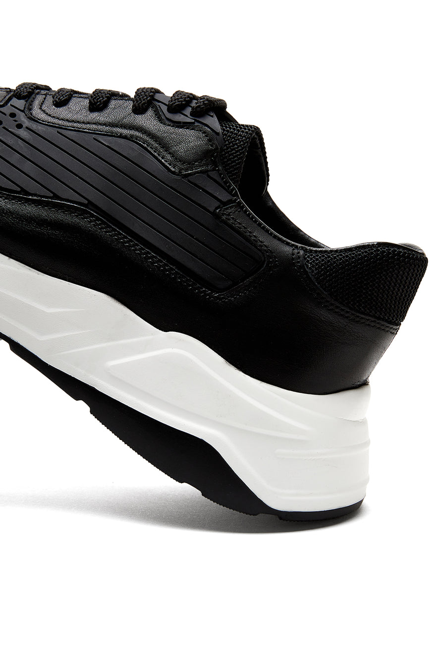 Erkek Siyah Deri Sneaker