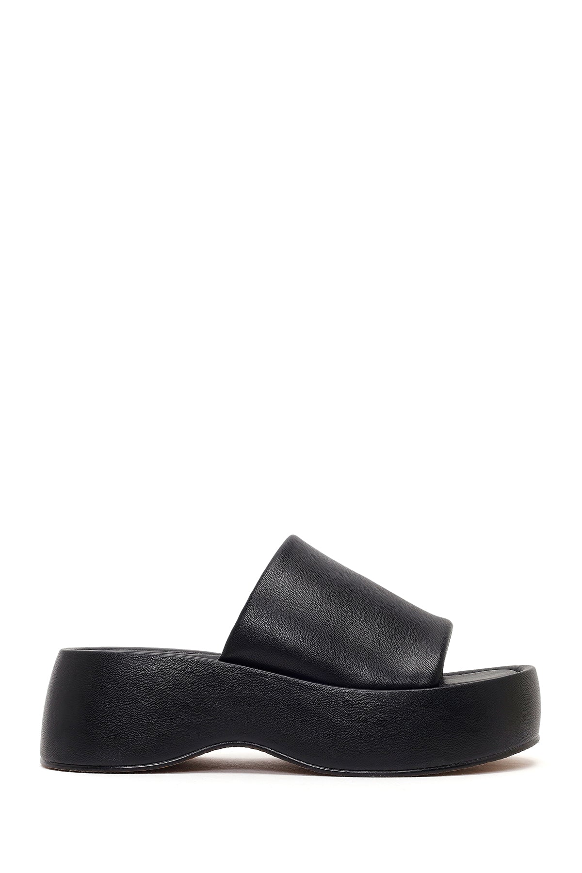 Women's Black Thick Soled Slippers 26SFE463218 | Derimod