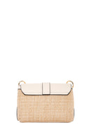 Women's White Long Straw Shoulder Bag | Derimod