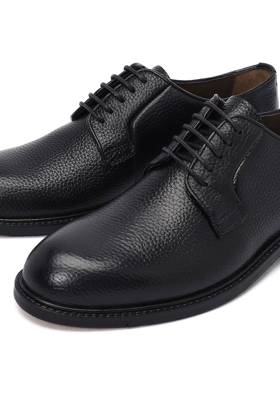 Men's Black Lace-Up Leather Classic Shoes