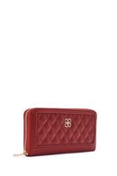 Women's Red Quilted Wallet | Derimod