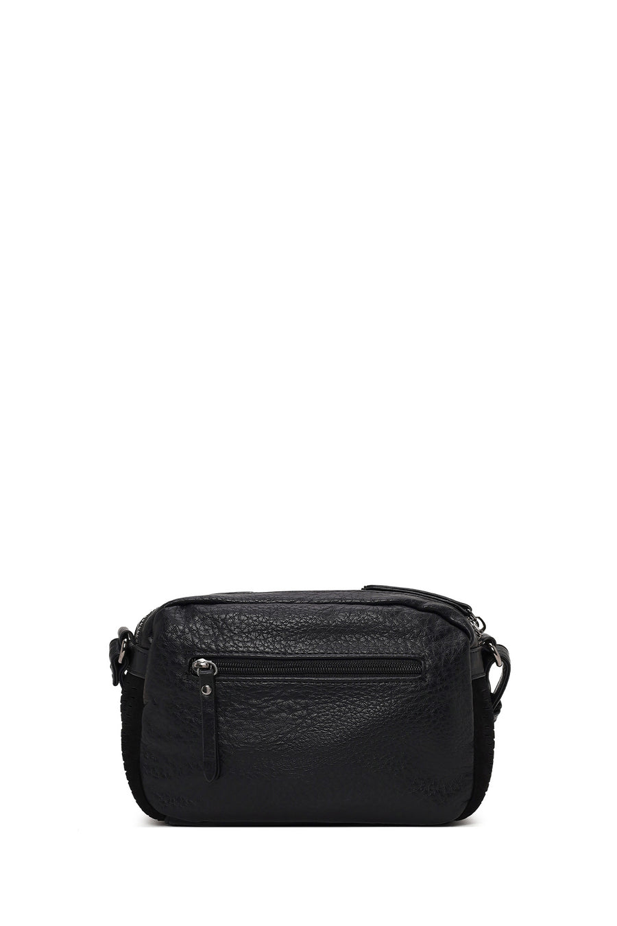 Woman Black Long-Strap Crossbody Bag
