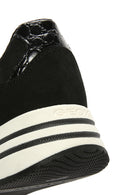 Geox Kadın Siyah Kency Kalın Tabanlı Bağcıklı Deri Sneaker | Derimod