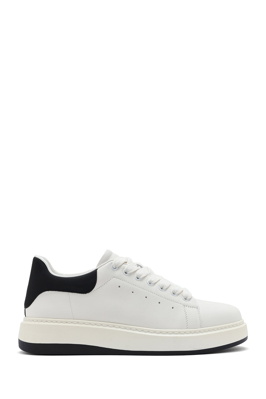 Men's White Lace-up Leather Sneaker 25SFD691818 | Derimod