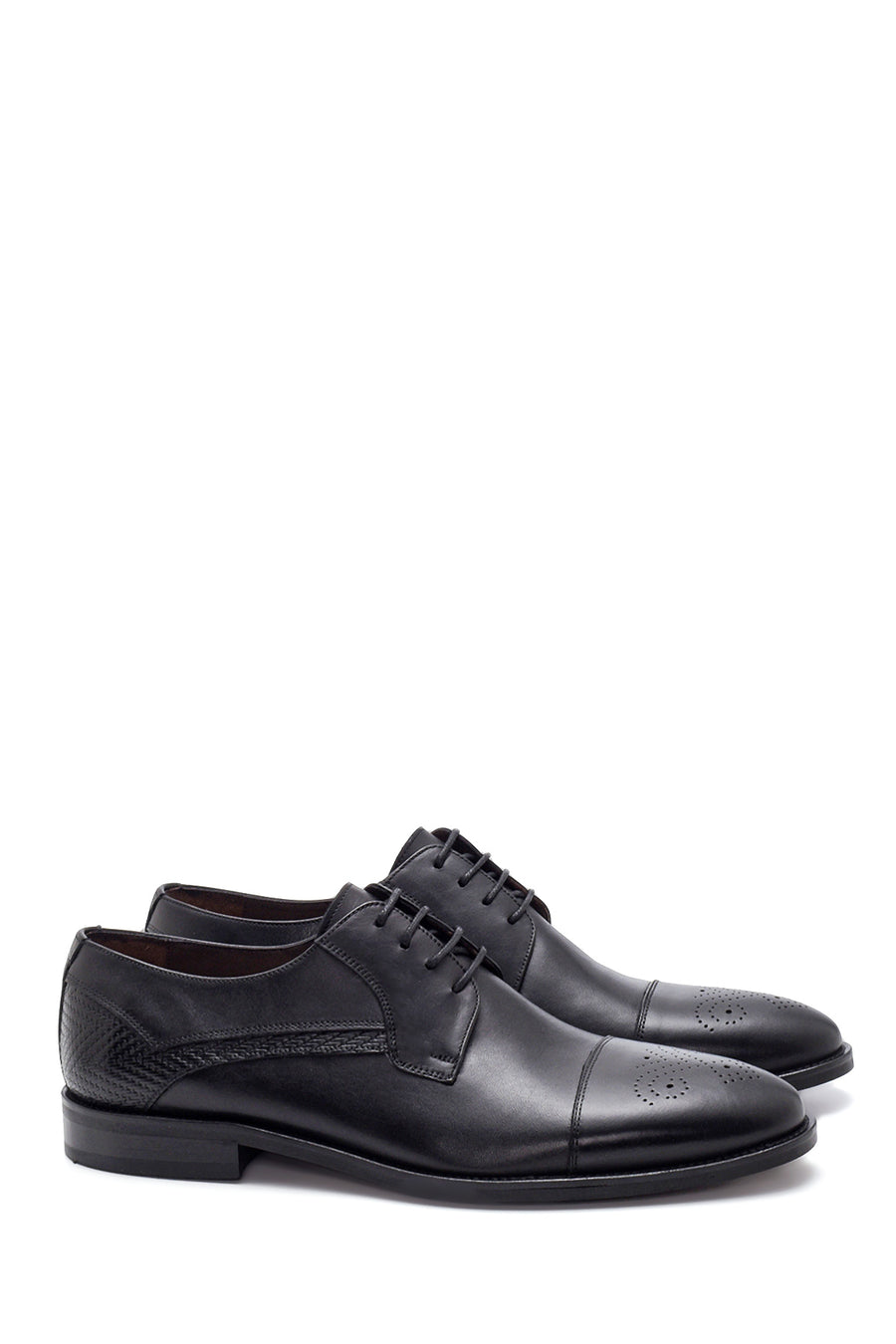 Men's Leather Pattern Detailed Classic Shoes