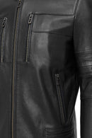 Howard Men's Black Leather Jacket | Derimod