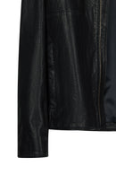 Endrick Male Black Slim-Fit Leather Jacket | Derimod