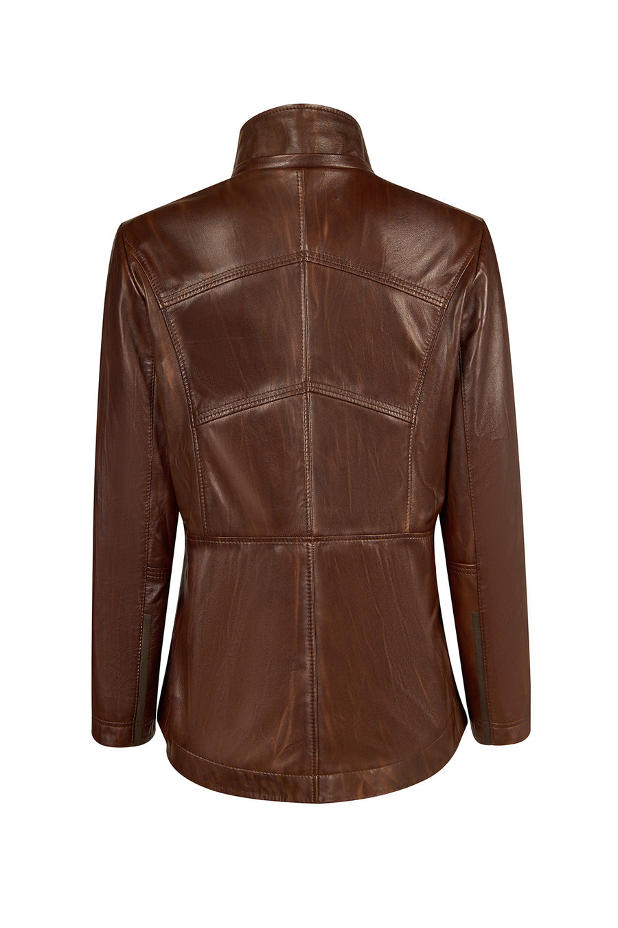 Susan Woman Brown Hooded Leather Coats
