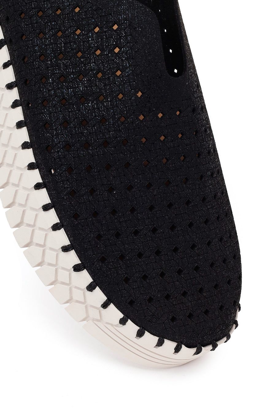 Woman Black Lace-Up Thick-Soled Casual Shoes