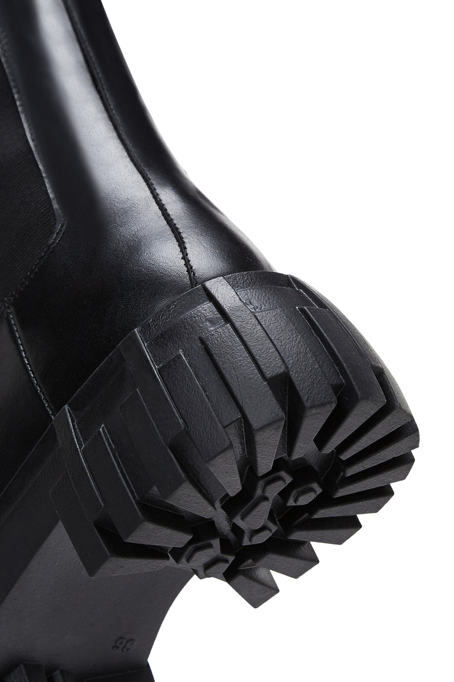 Women's Black Leather Chelsea Boots