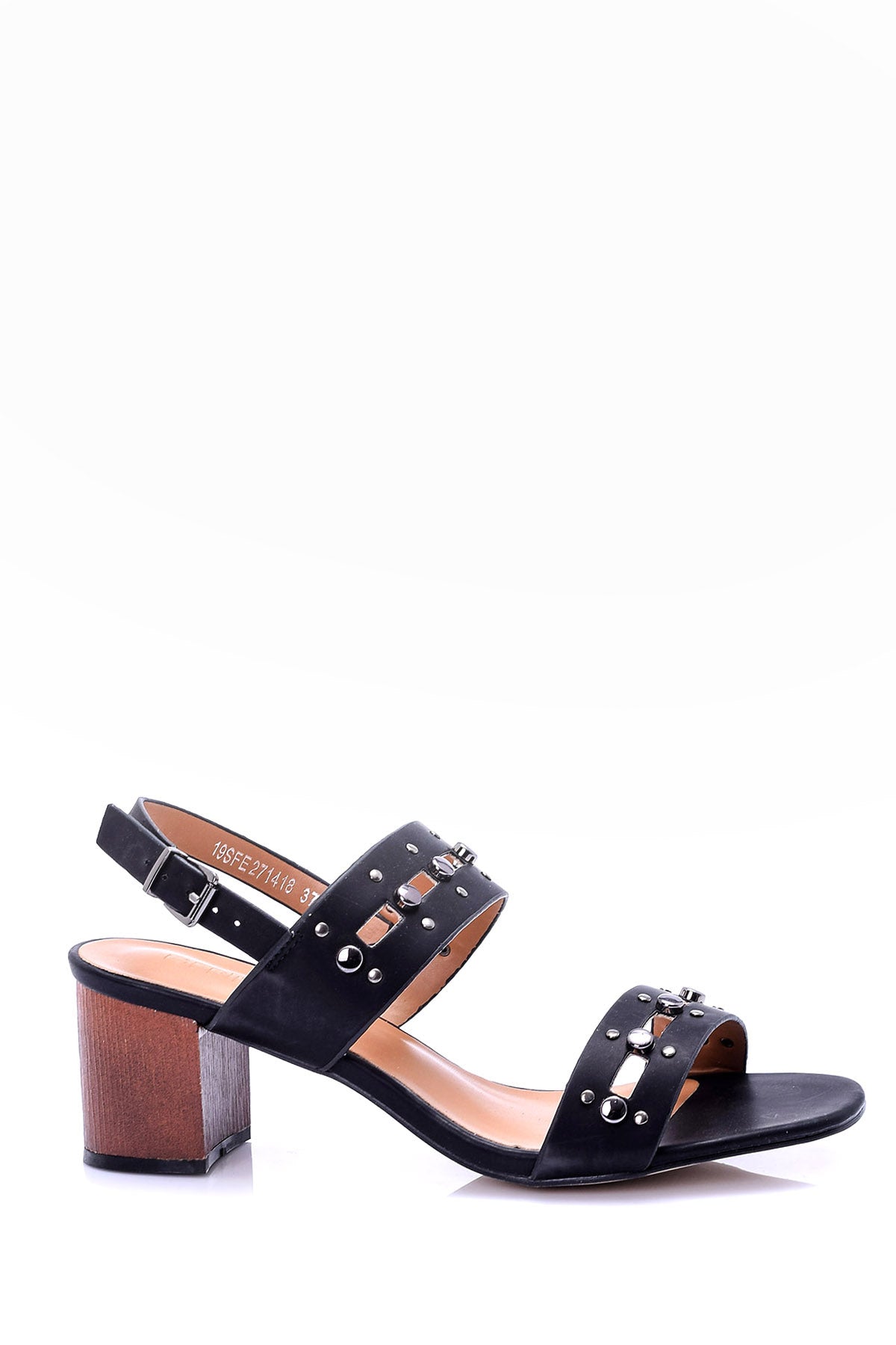 Women's Studded Detailed Heeled Shoes 19SFE271418 | Derimod
