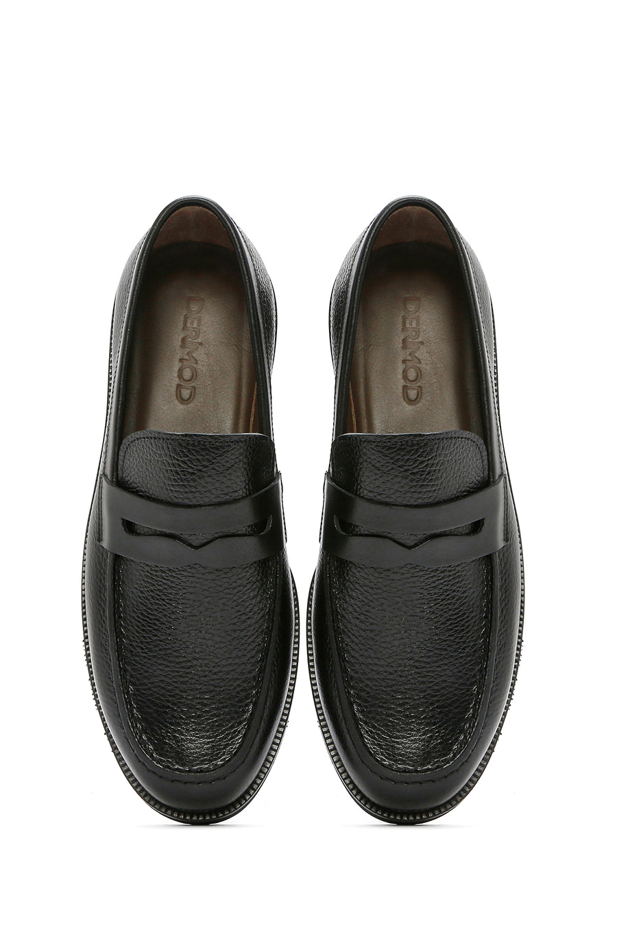 Erkek Siyah Deri Klasik Loafer